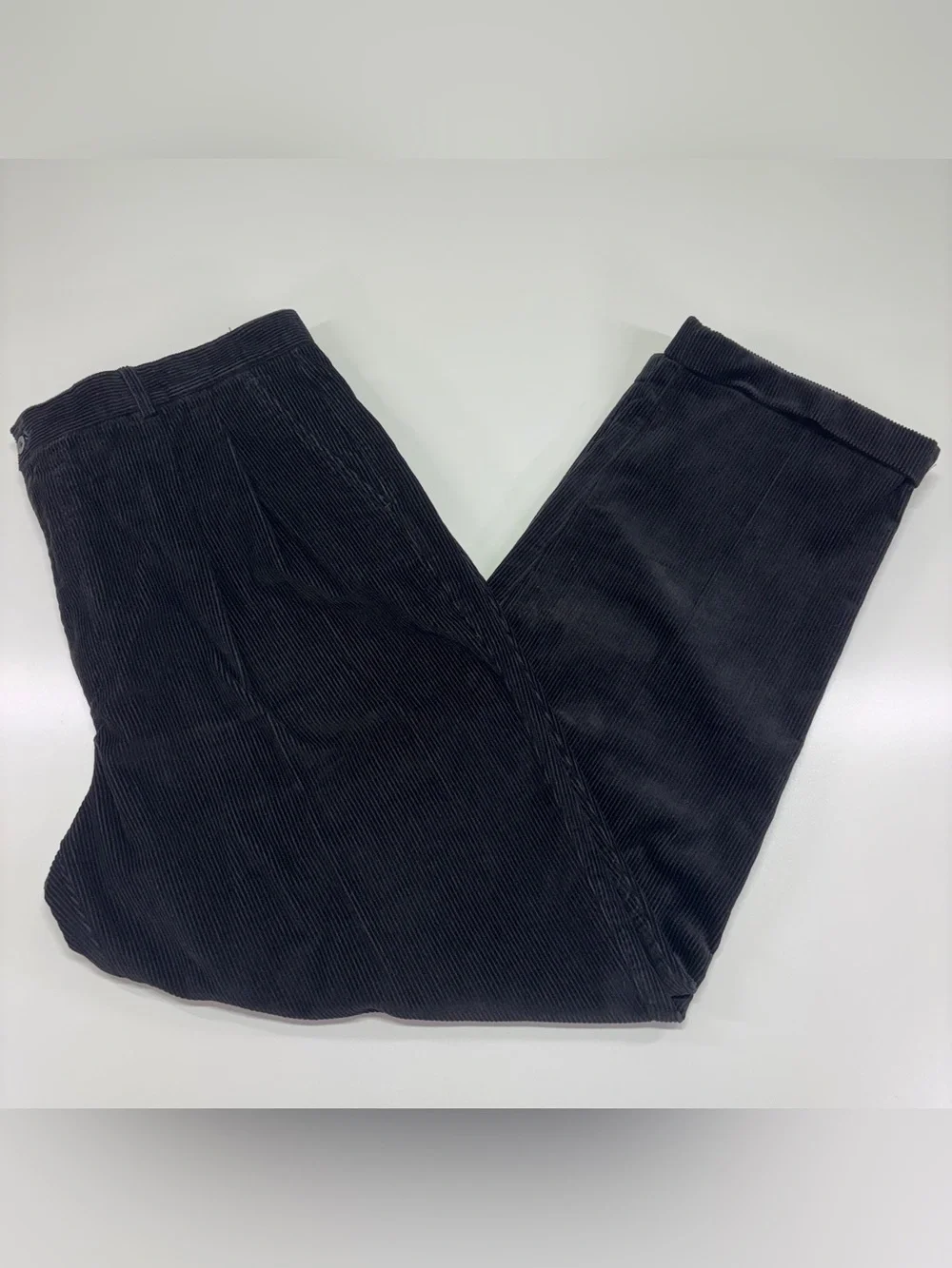 Vintage Oleg Cassini Black Corduroy Pants 42x32 Y2K Dark Academia